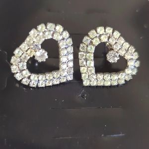 VTG rhinestone heart ears